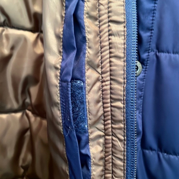 Lands End Blue Puffer Mens size XXL (50-52) Zip & Snap Down Jacket EUC Pockets - Picture 9 of 9